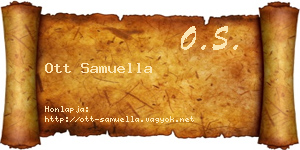Ott Samuella névjegykártya